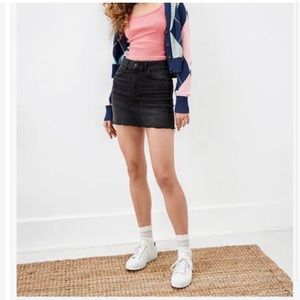 AE Super Stretch X Black Denim Skirt - 16